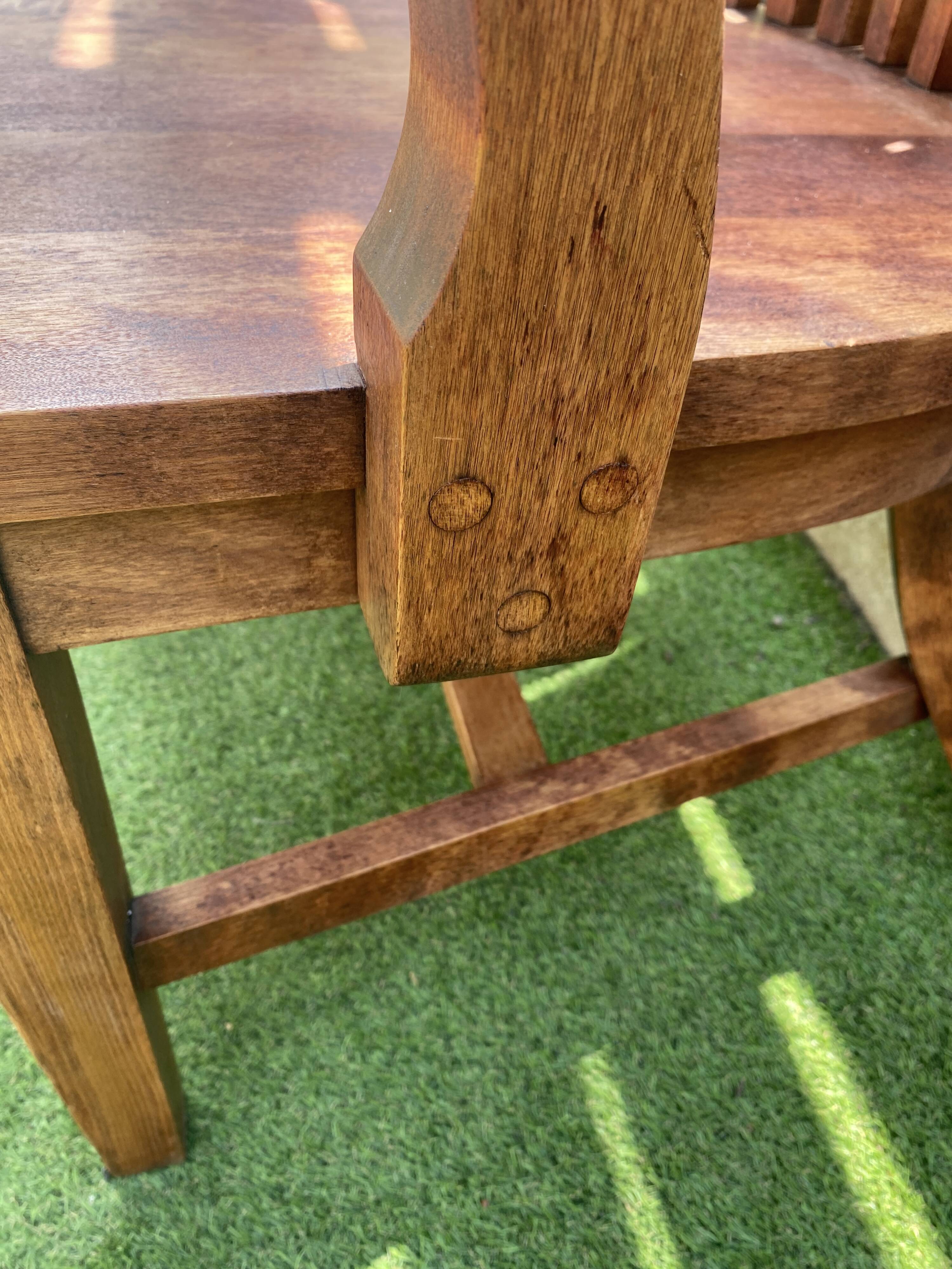 Exotic wood armchair