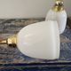 Pair of vintage white opaline sconces restored