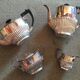 Silver metal tea and coffee set