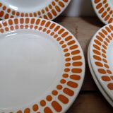 5 Digoin Sarreguemines dessert plates