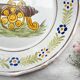 Antique French Earthenware Plate Revolutionary Rooster "I sing for freedom 1791" Nevers 19th century