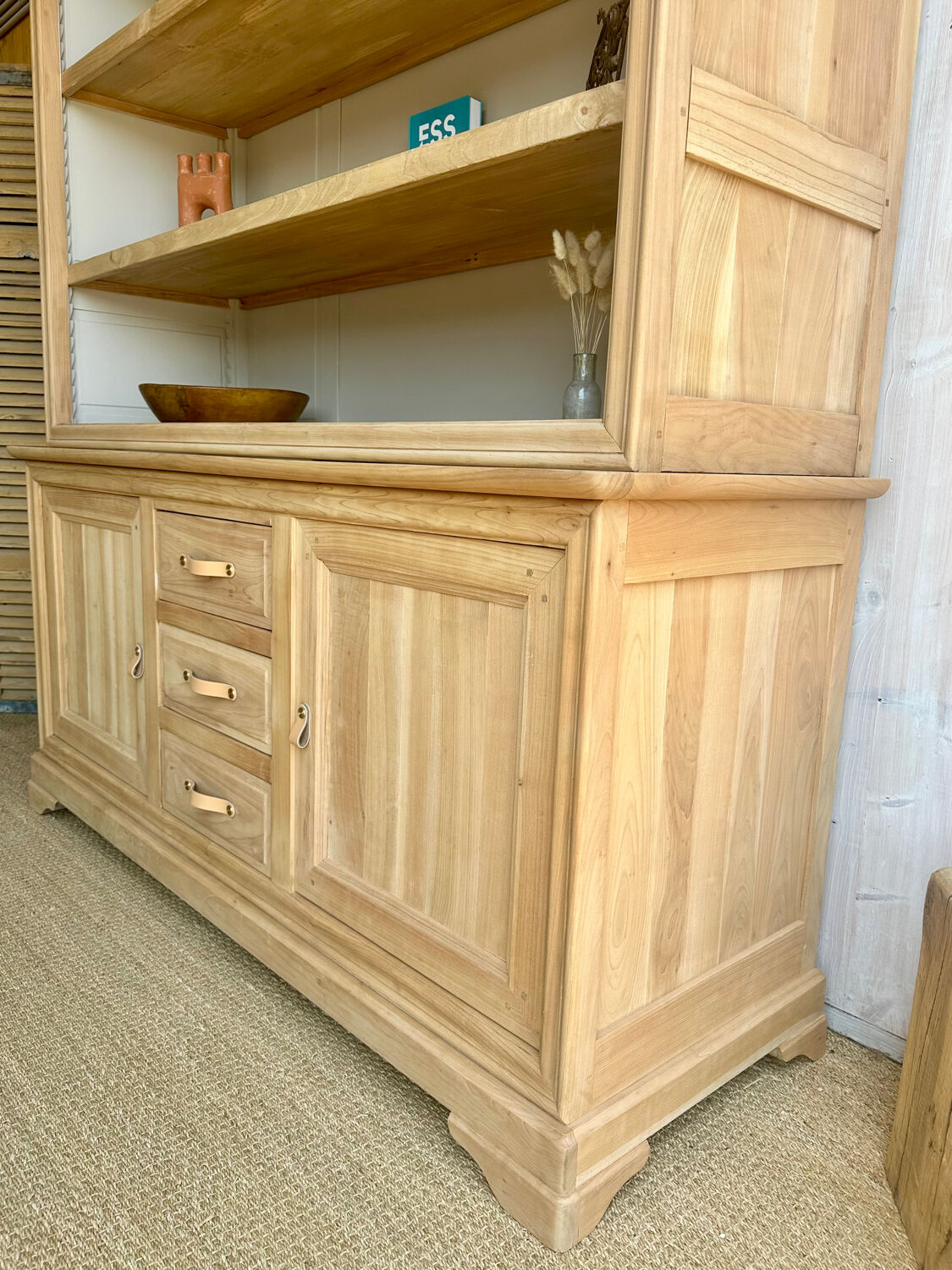Renovated cherry wood sideboard - light wood