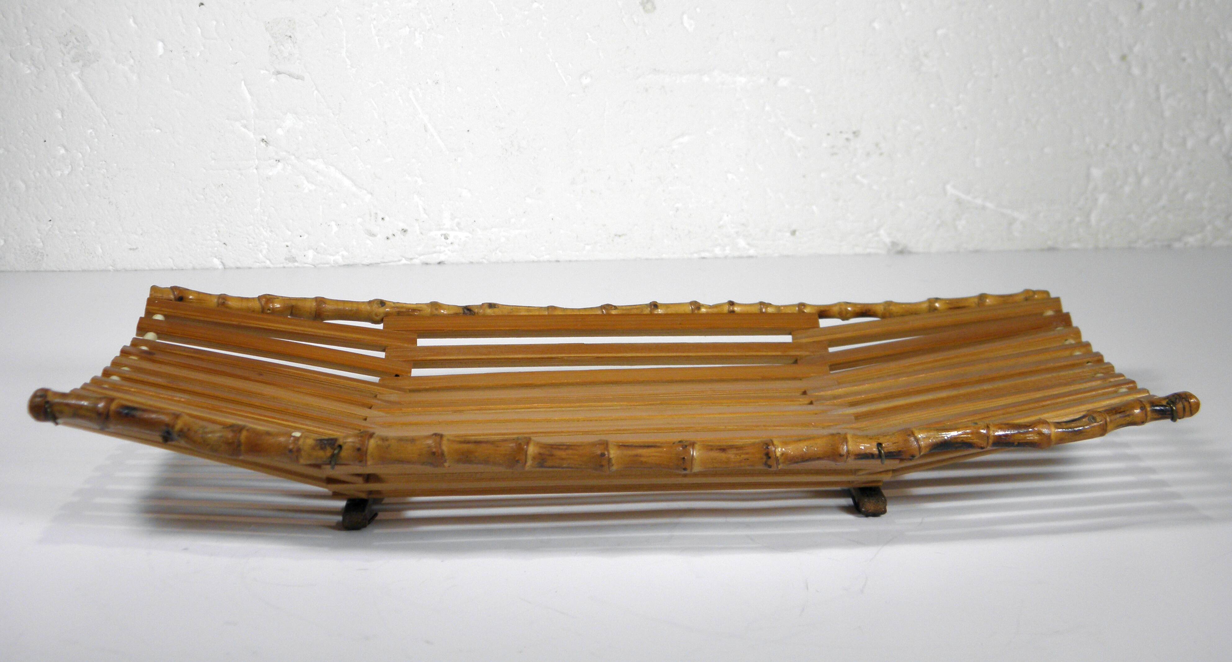 Vintage 1960s "BAMBOO" BASKET