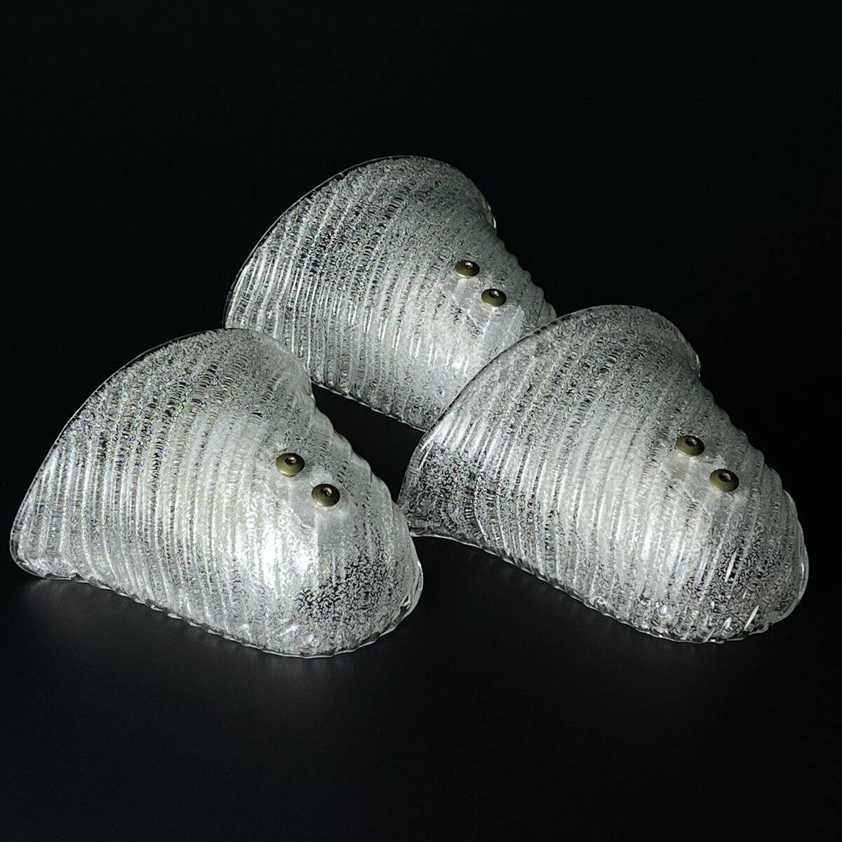 Original Murano wall lamps, Italy, 1970s