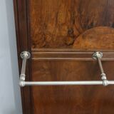 Portemanteau Art déco tchécoslovaque en noyer avec miroir, années 1930