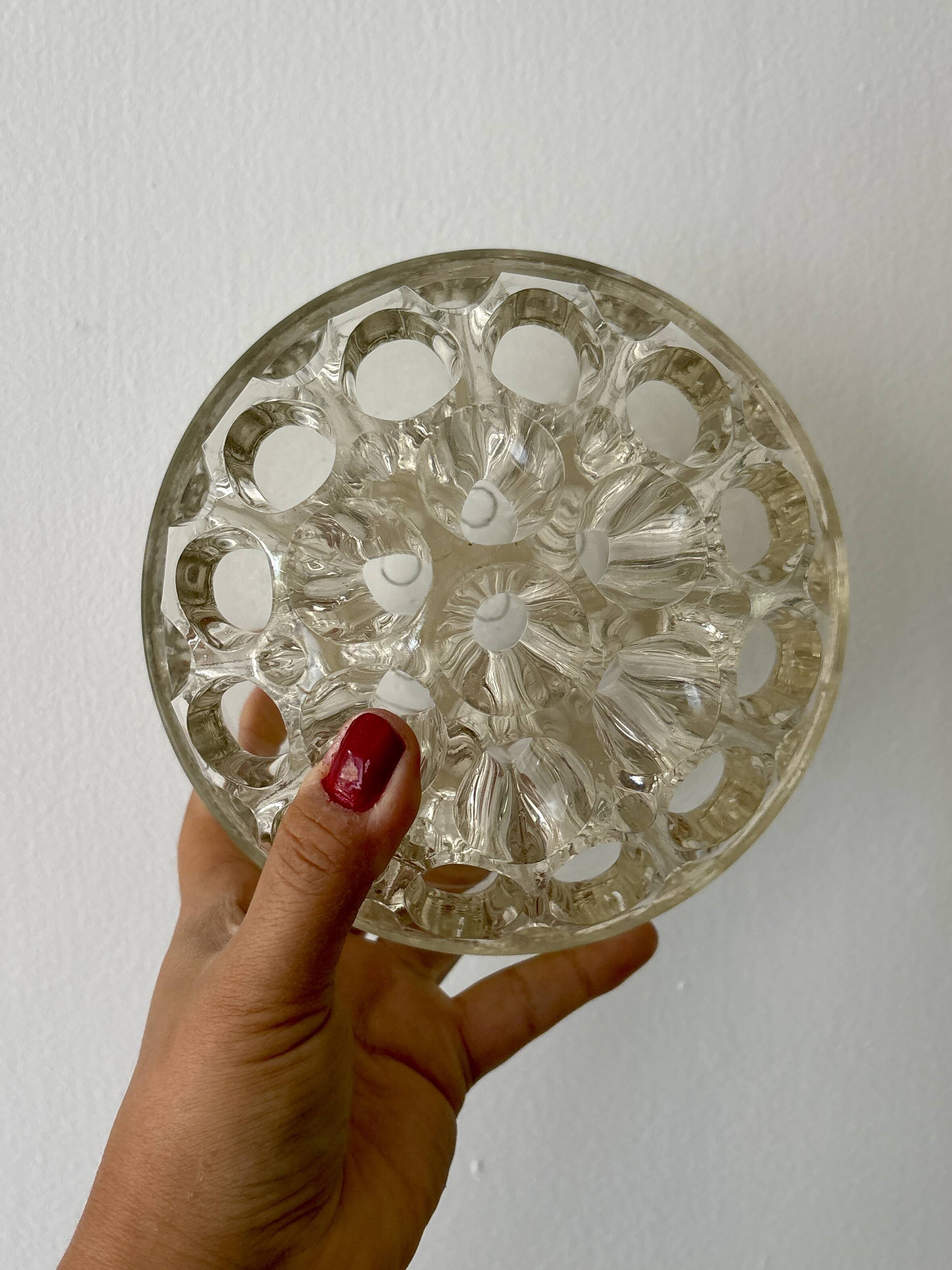 XXL antique glass flower vase