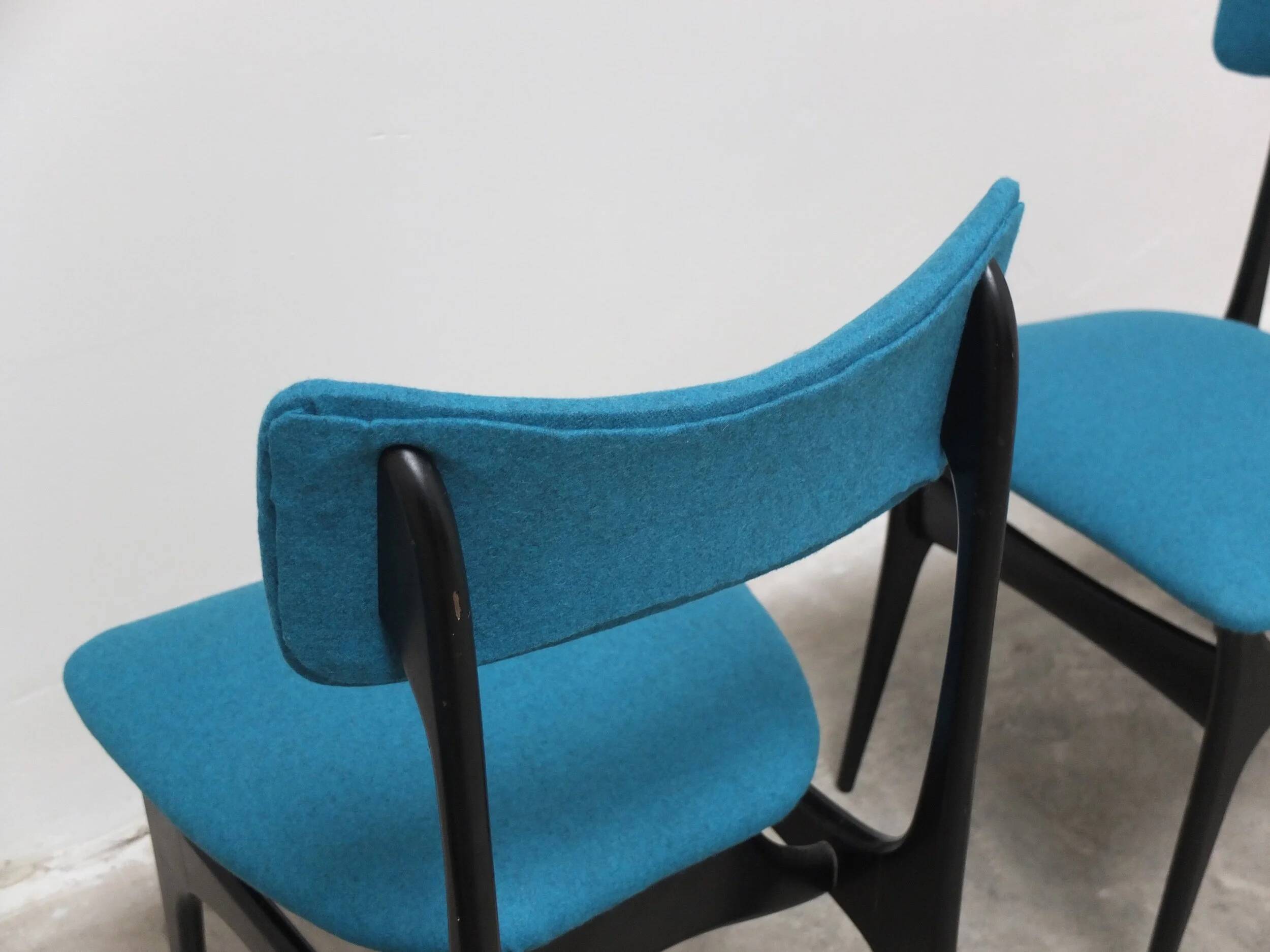 Set of 4 'S3' dining chairs by Alfred Hendrickx for Belform, 1950s