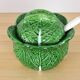 Vintage Ceramic Bordallo Pinheiro Cabbage Tureen Bowl, Portugal 60s