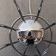 Modernist Space Age lamp in chrome metal from the 60s/70s