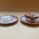 1 cup and two Sarreguemines porcelain saucers