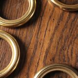 Lot 6 Golden metal towel rings