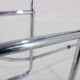 1930s Bauhaus Chrome Plated Etagere with Opaxy Glass, Czechoslovakia
