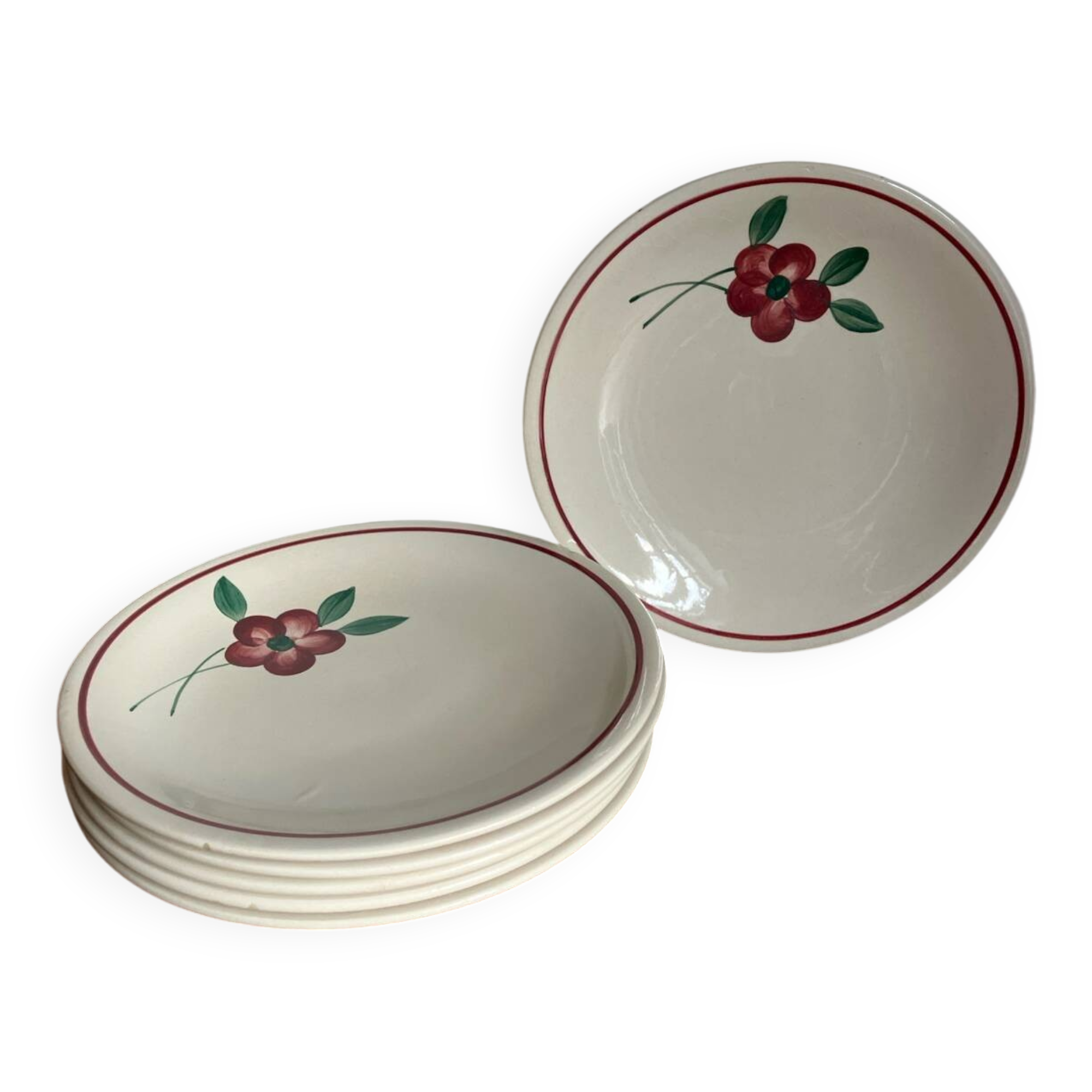 6 assiettes à dessert