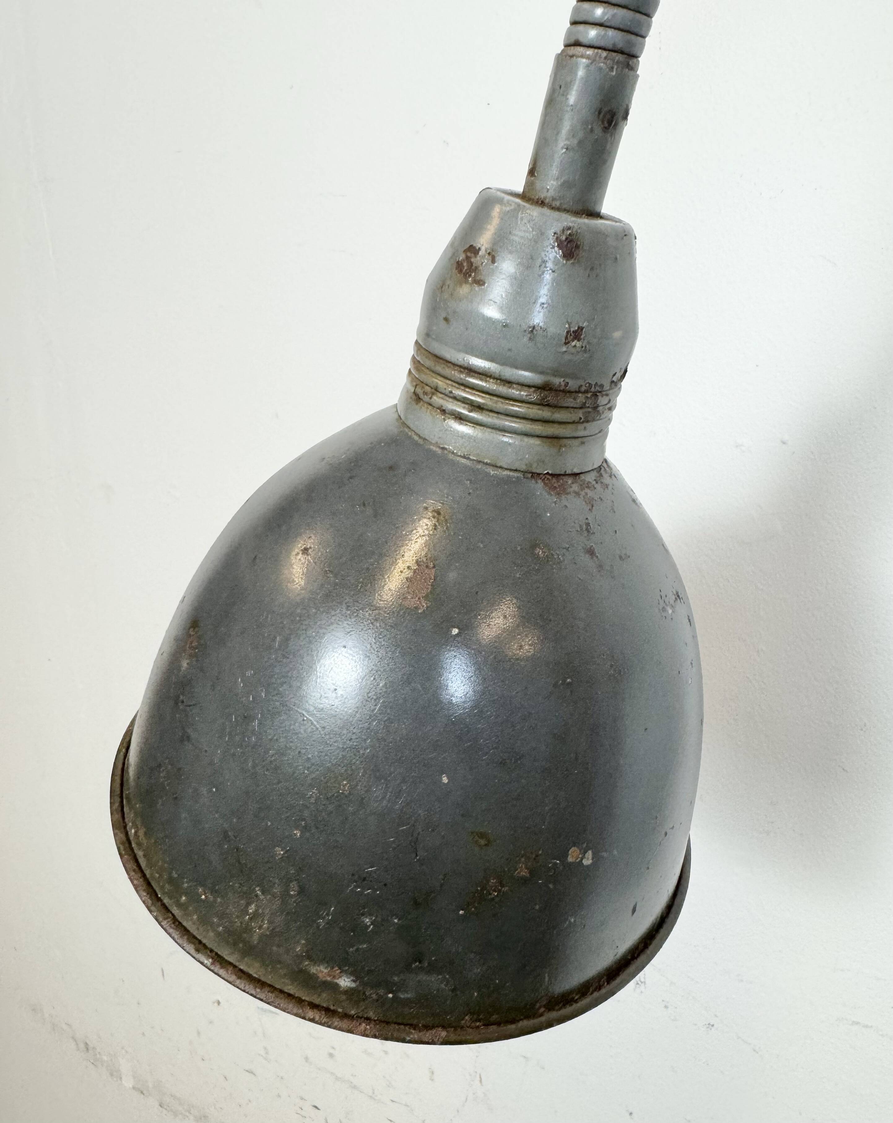 Grey Industrial Scissor Wall Lamp from Elektroinstala, 1960s