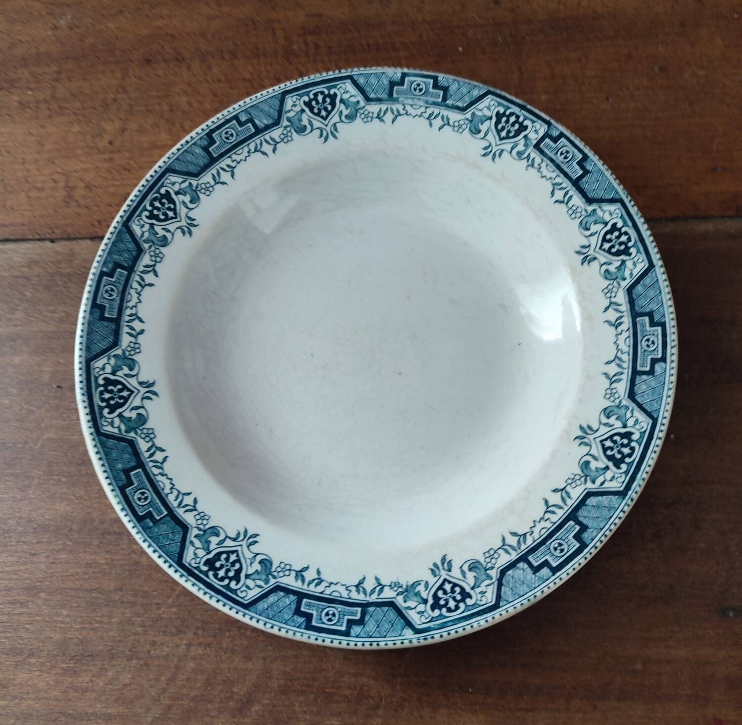 Set of 3 St Amay soup plates