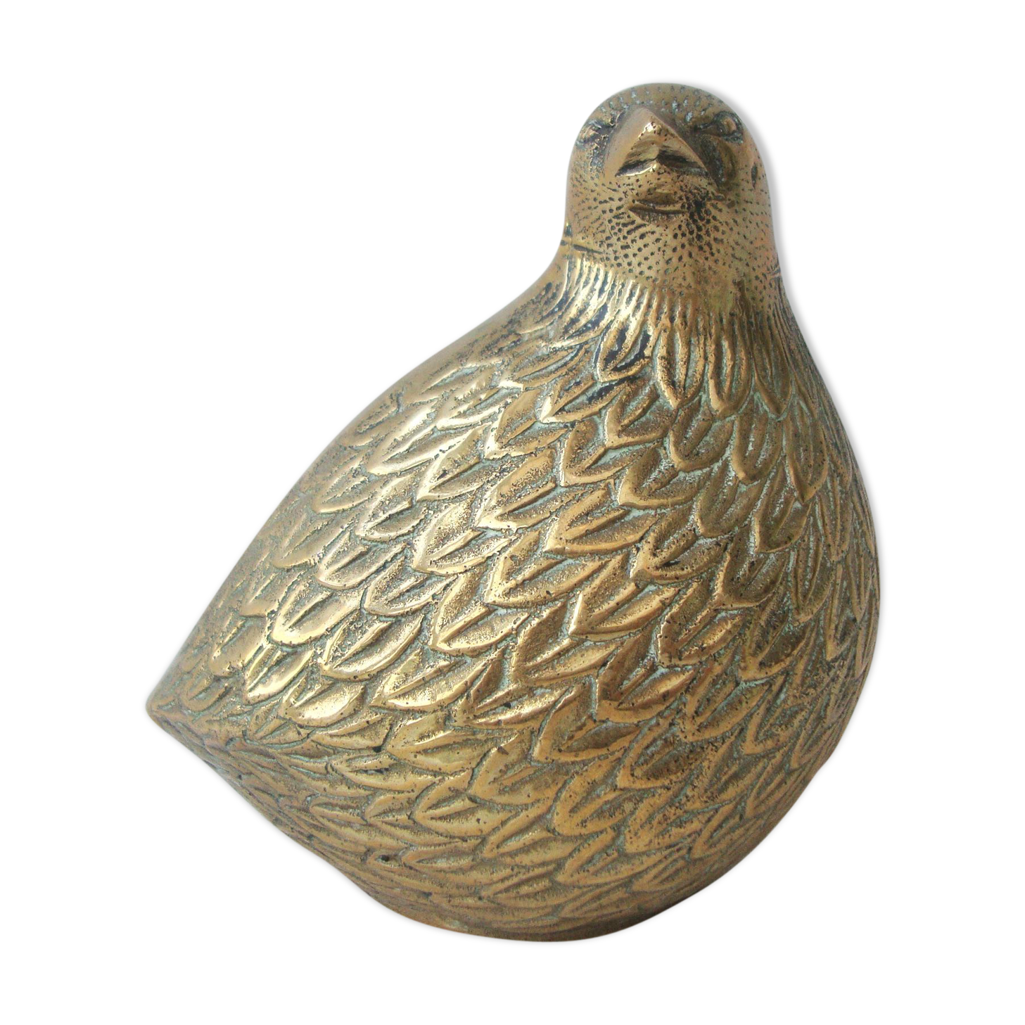Old brass quail