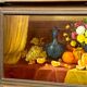 L.Maes. Still life with flowers and fruits. Large format.