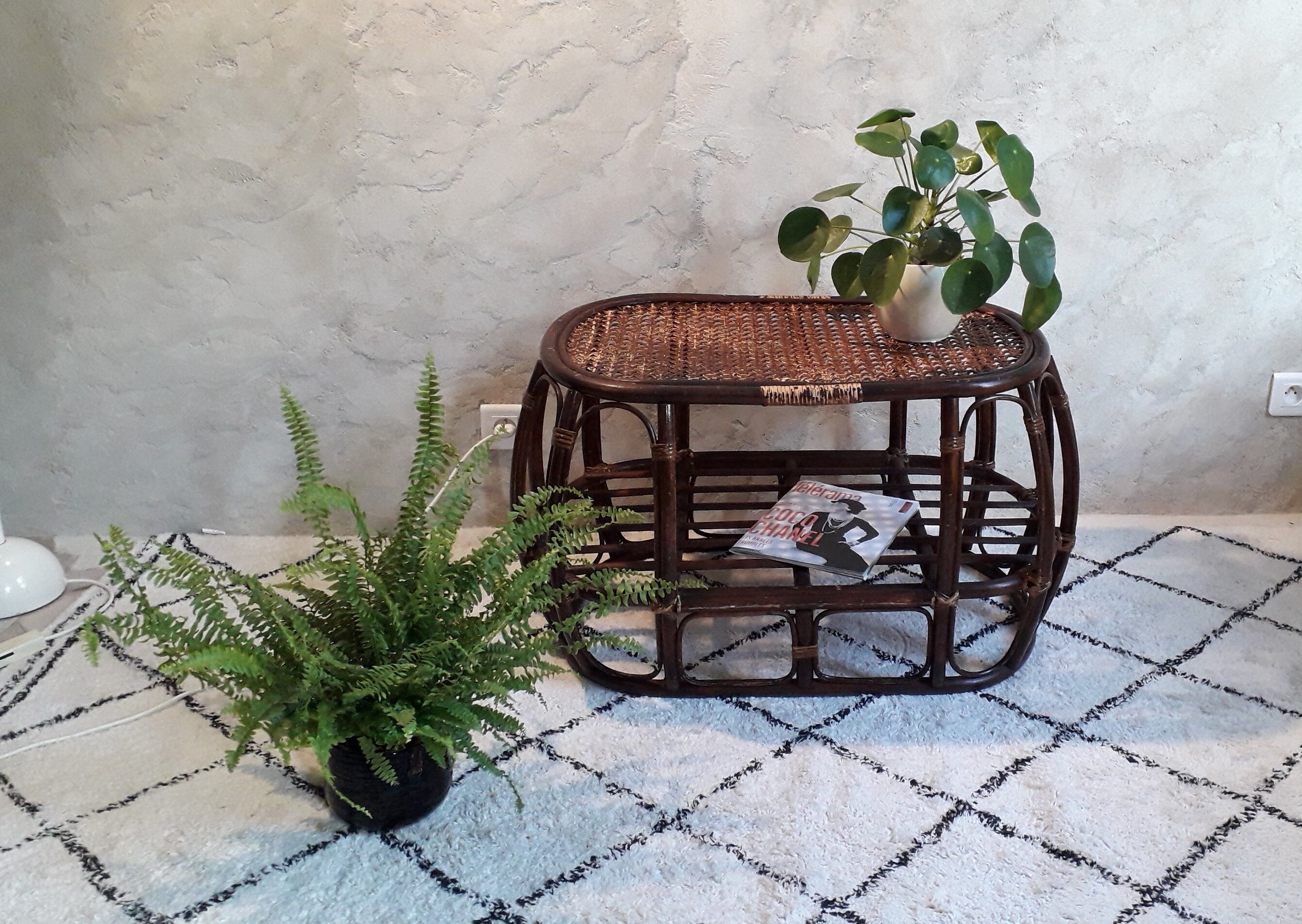 Rattan coffee table