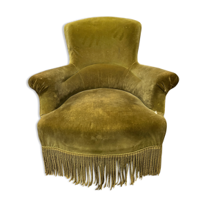 fauteuil crapaud en velours