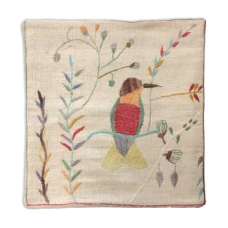Coussin brode à la main 50 x 50 cm
