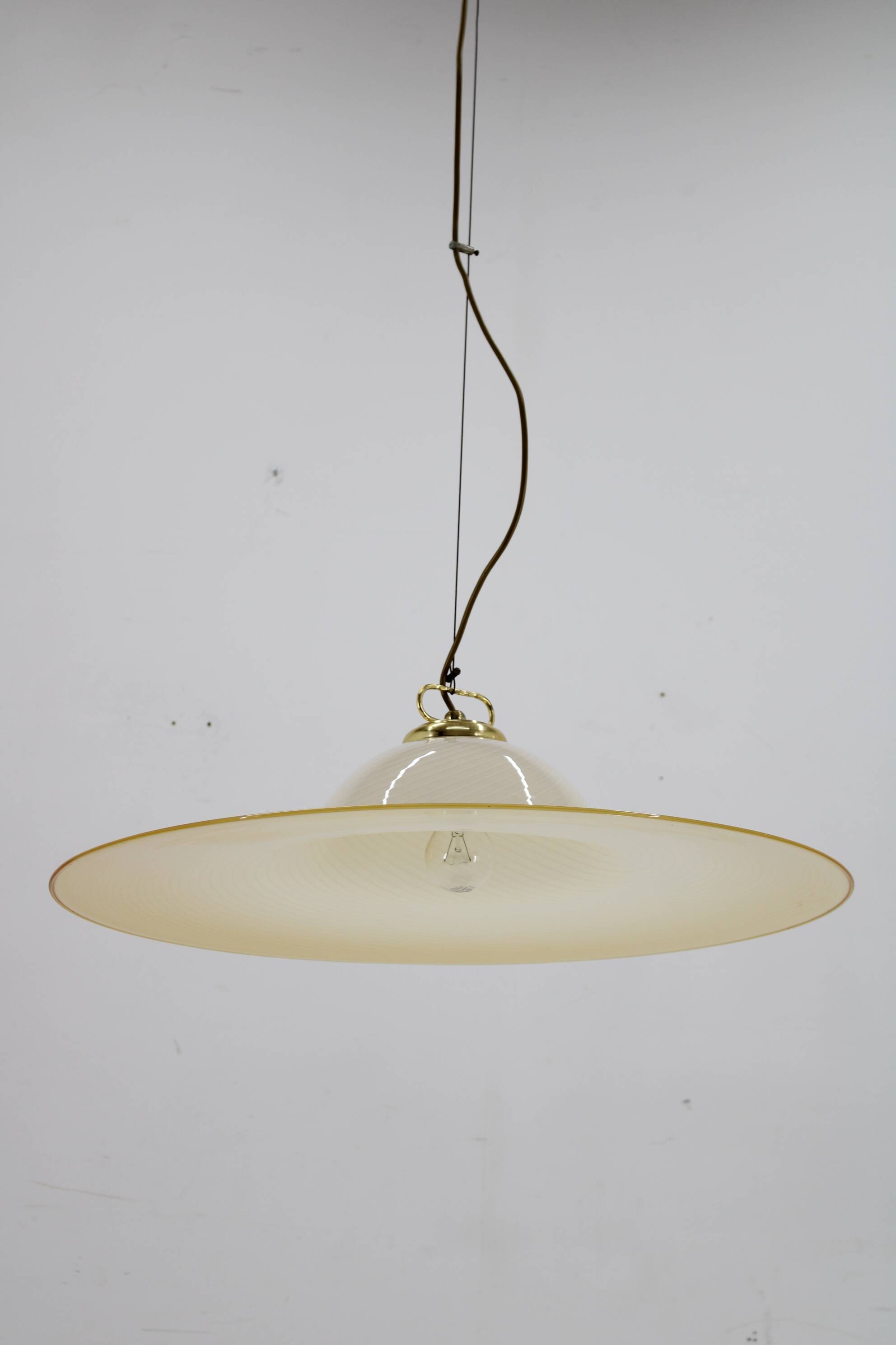 1960s Italian Glass Pendant Lamp