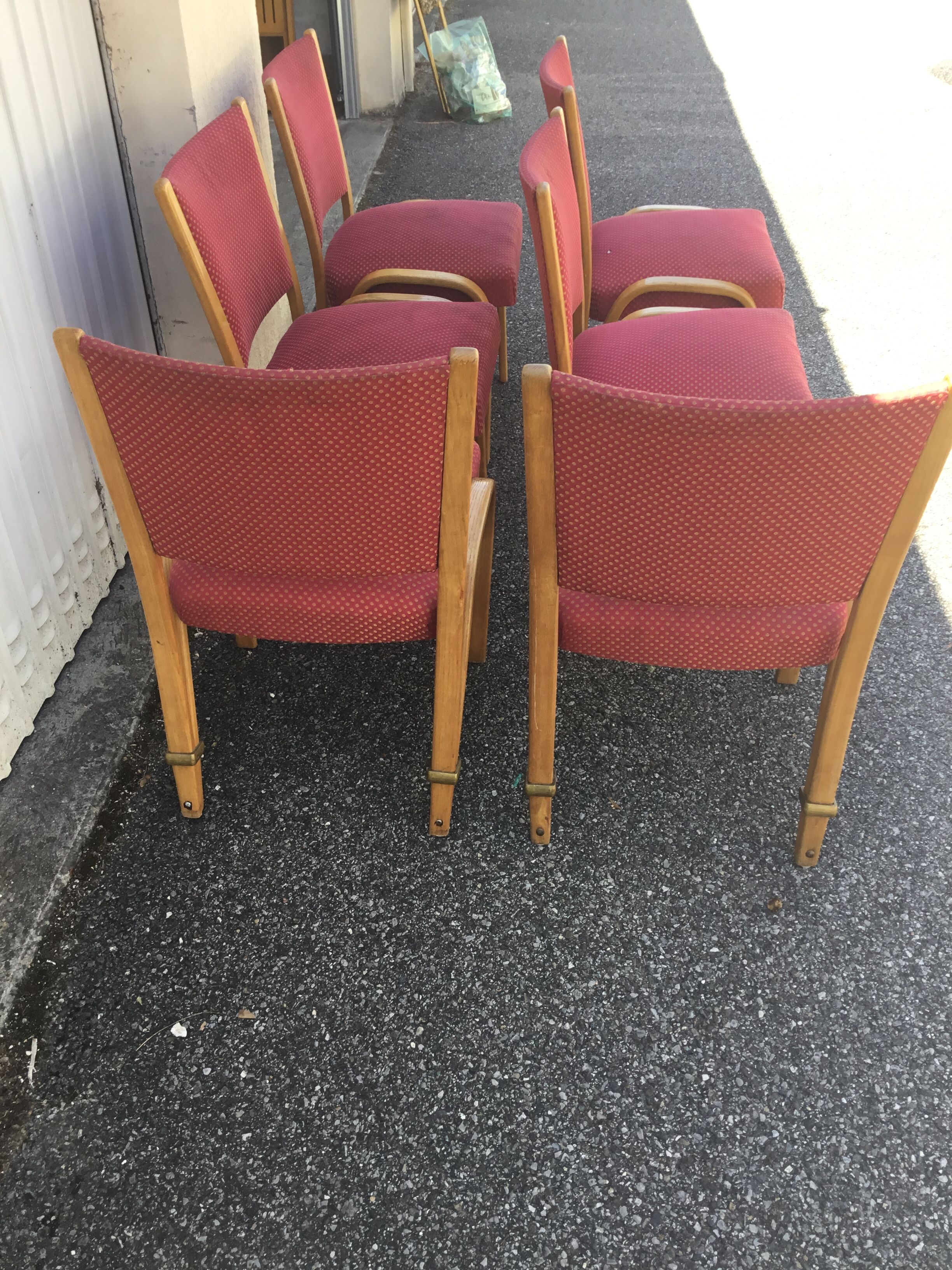 Series of 6 bow wood steiner chairs