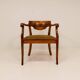 Swedish office chair in lacquered birch, mahogany brown, Sweden, 1920s.