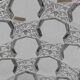 Biscuit, ice cube or candy pot, made of crystal and metal.