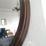 Wooden oval mirror 50x60cm