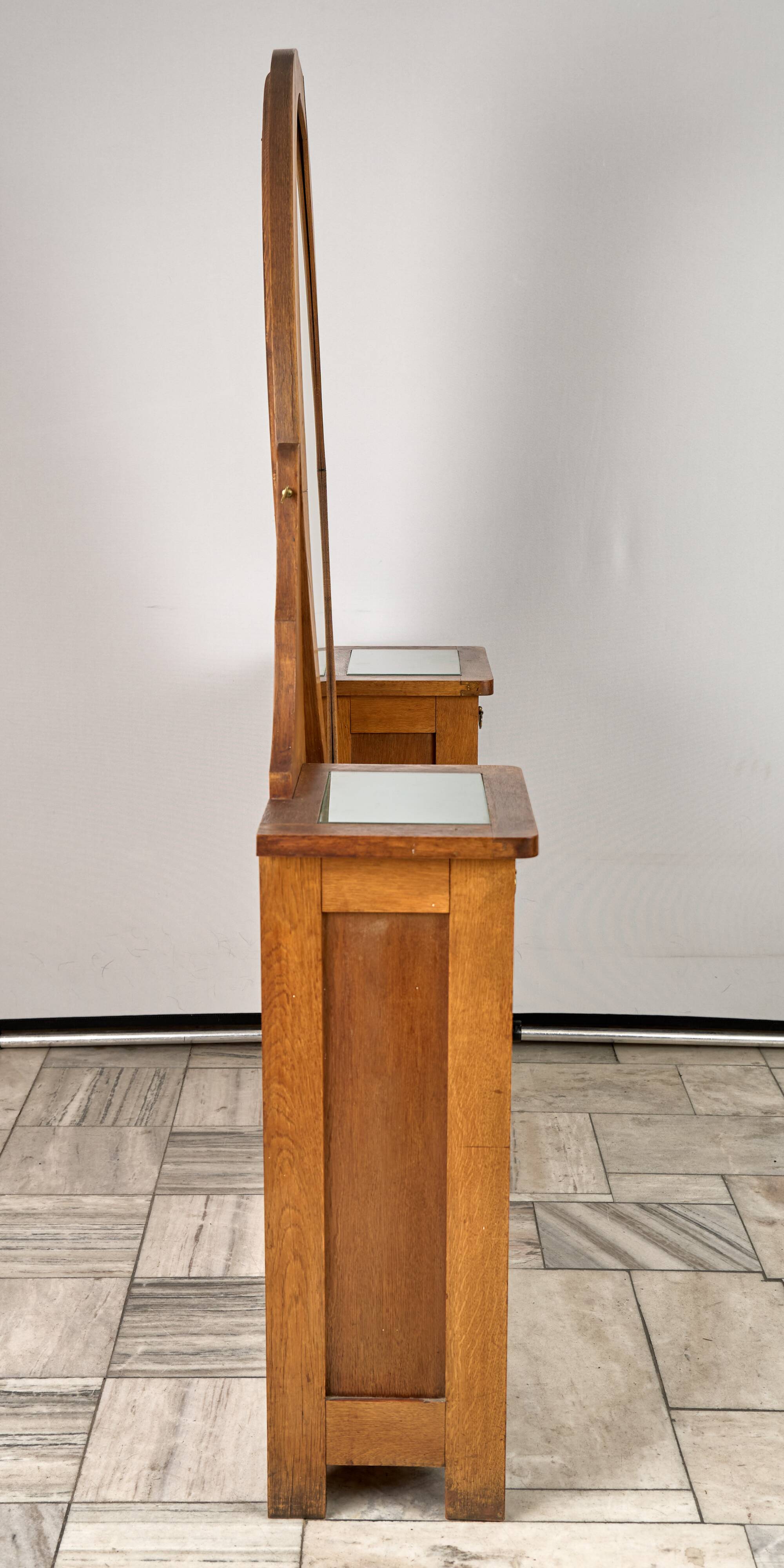 Antique Wooden Vanity, 1920s, Czechoslovakia