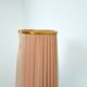 1950s floor lamp with pink and green shade and gold-coloured legs