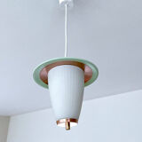 Suspension vintage 50 years, green copper opaline