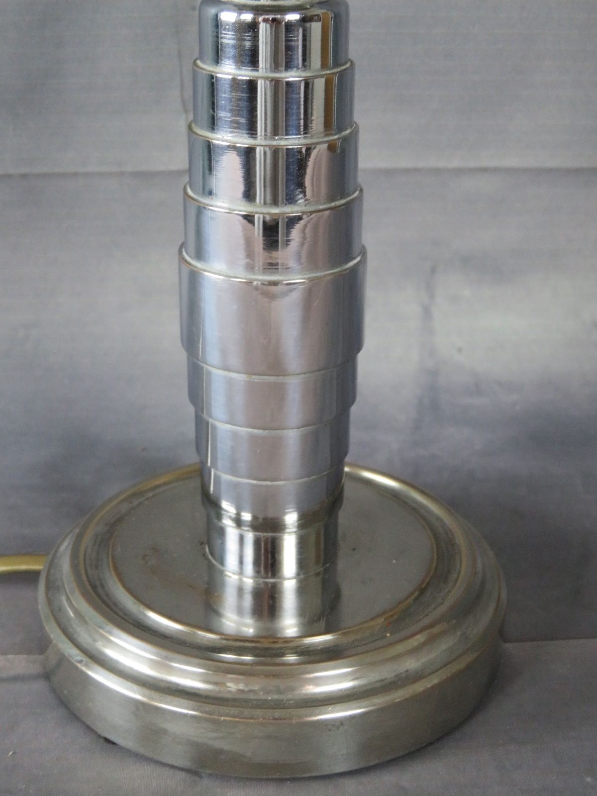 Lamp chrome with Lampshade to hair metal