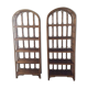Lot 2 vintage bamboo shelves