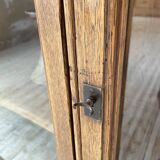 Enfilade de métier en chêne avec portes vitrées