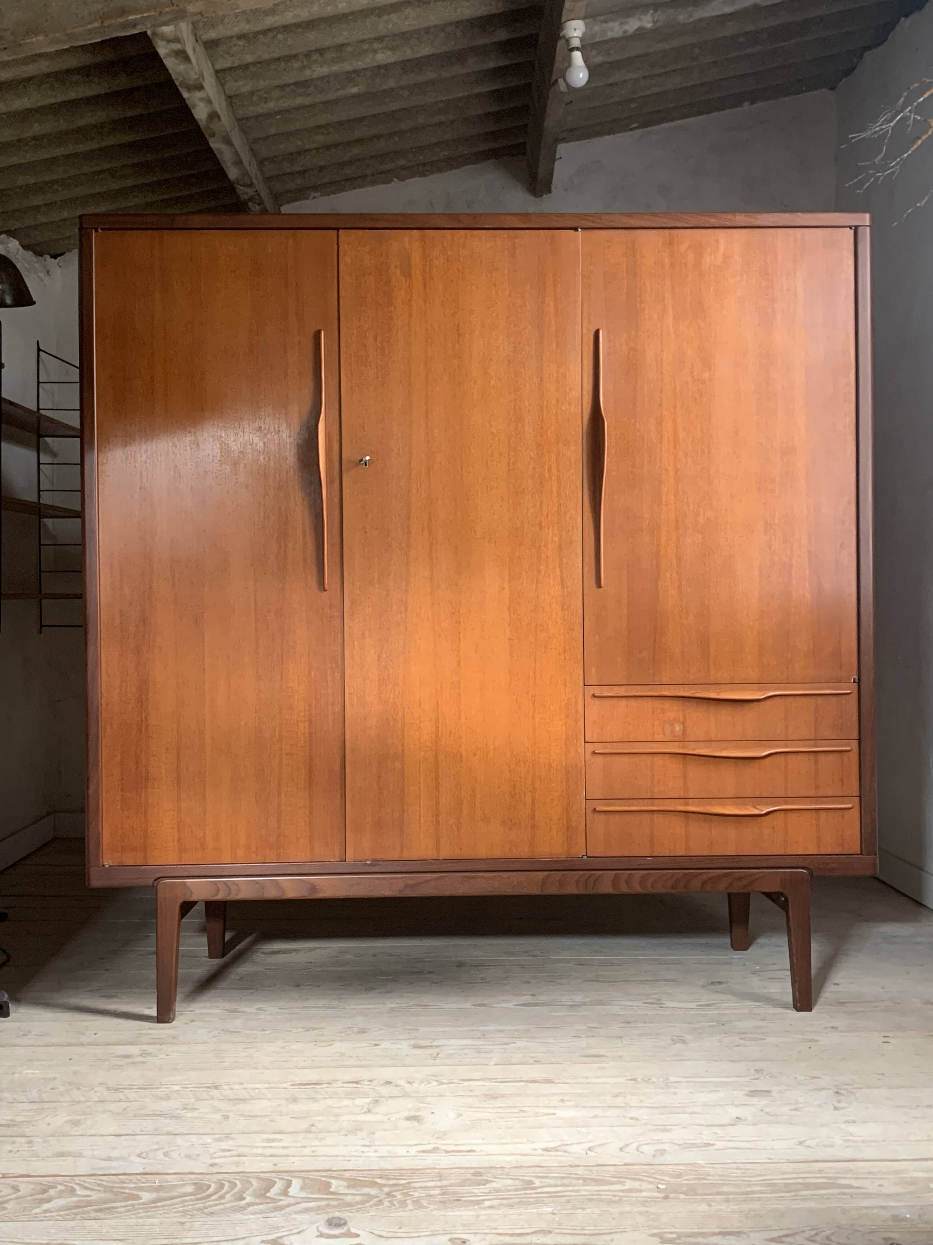 Scandinavian vintage teak wardrobe