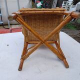 Fauteuil enfant Bambou Rotin Vintage