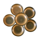 Set of 6 hollow plates in Longchamp sandstone hand painted 70s