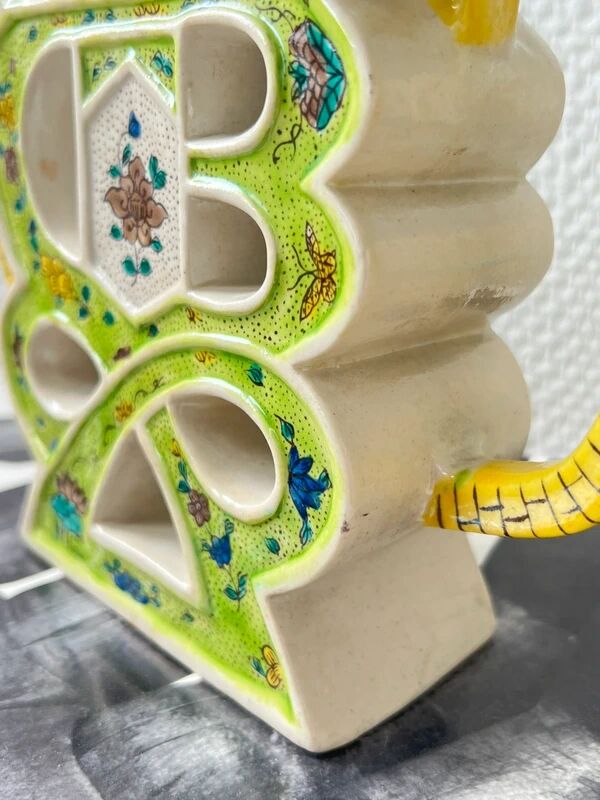 Chinese porcelain teapot puzzle, Famille Verte, 19th / early 20th century