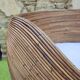 Vintage bohemian rattan armchair