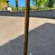 Vintage pied de lampe tripode laiton 1950 sabot de biche lampadaire