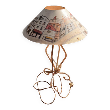 Lampe à poser tout en métal vintage