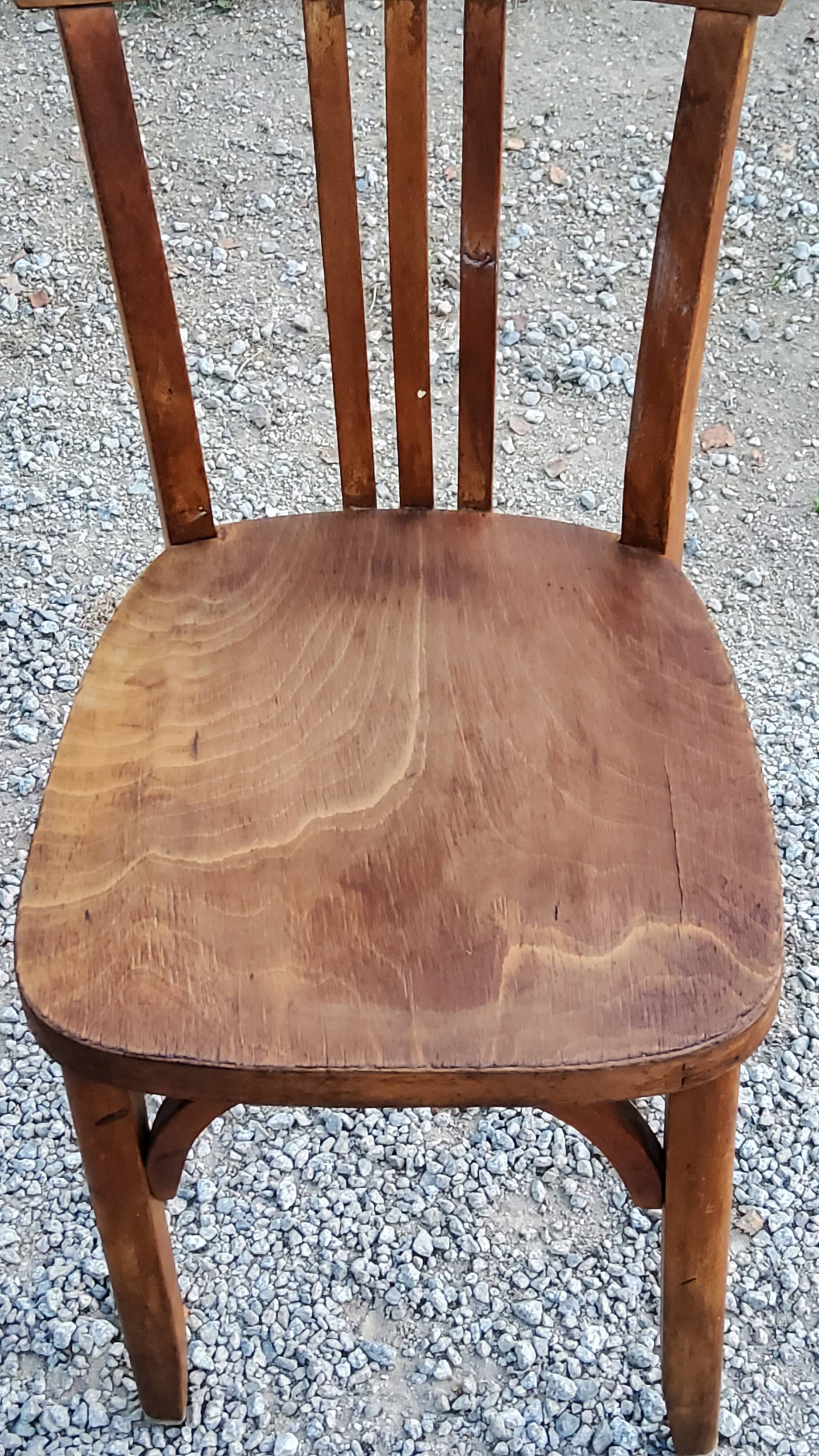 Set of 5 Stella Thonet bistro chairs from the 1950s