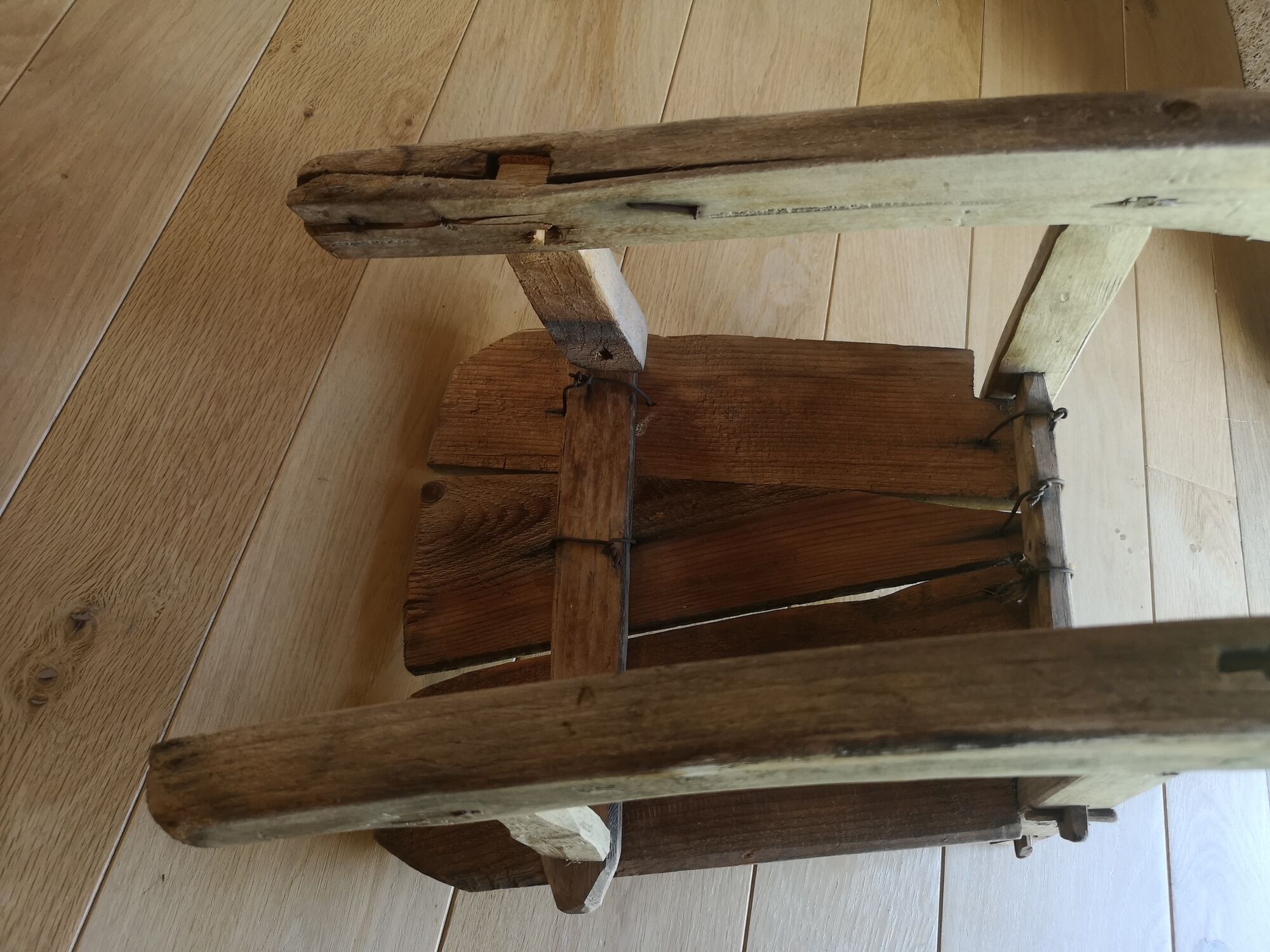 Sleigh child folk art Alps early XX th
