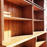 Pine bookcase (251 x 49 x height 288 cm)