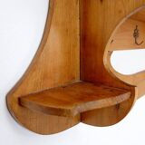 Kitchen shelf / Archelle in sherry wood with 18 drawers and coffee grinder