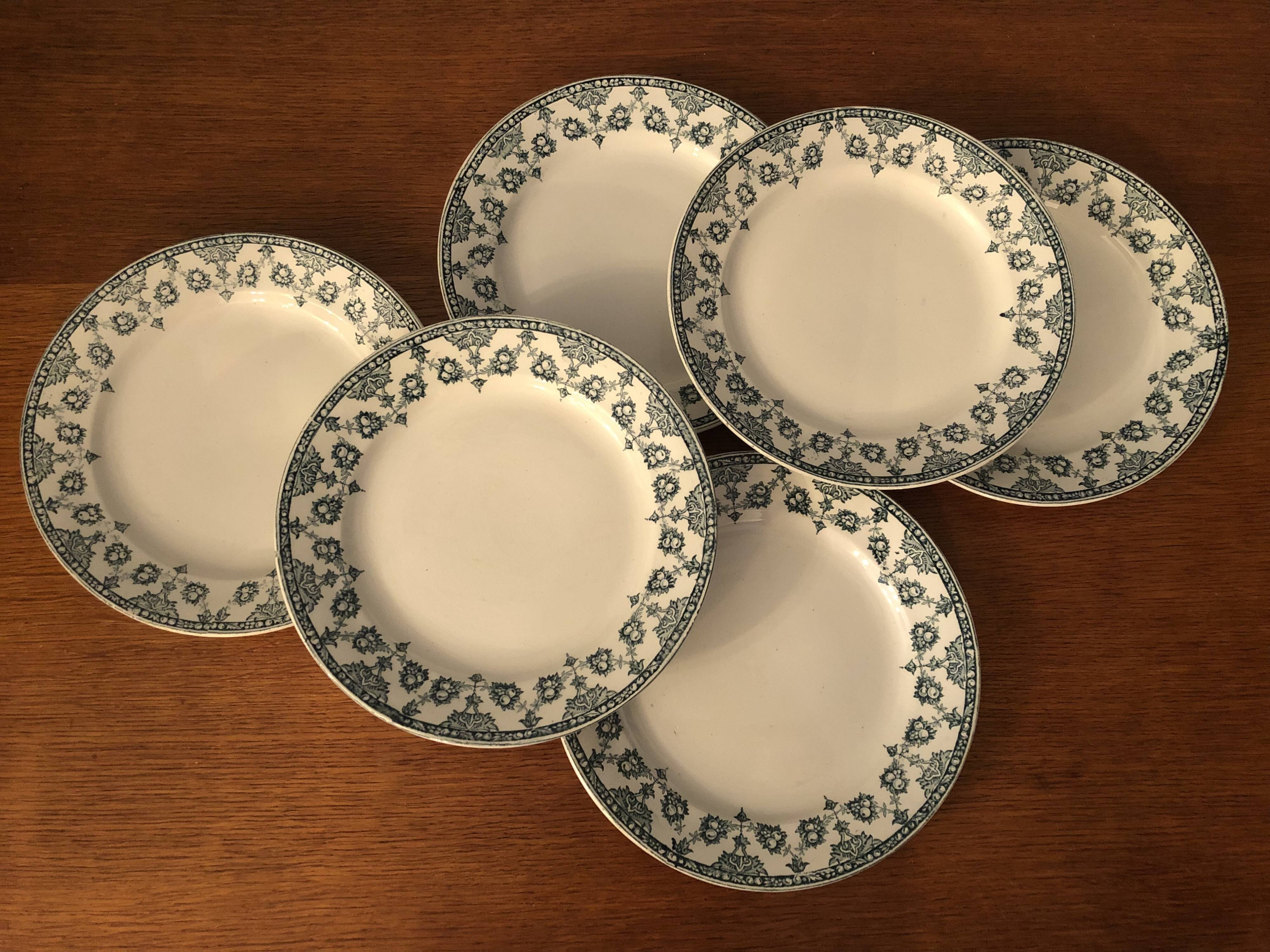 Set of 6 dessert plates Terre de Fer
