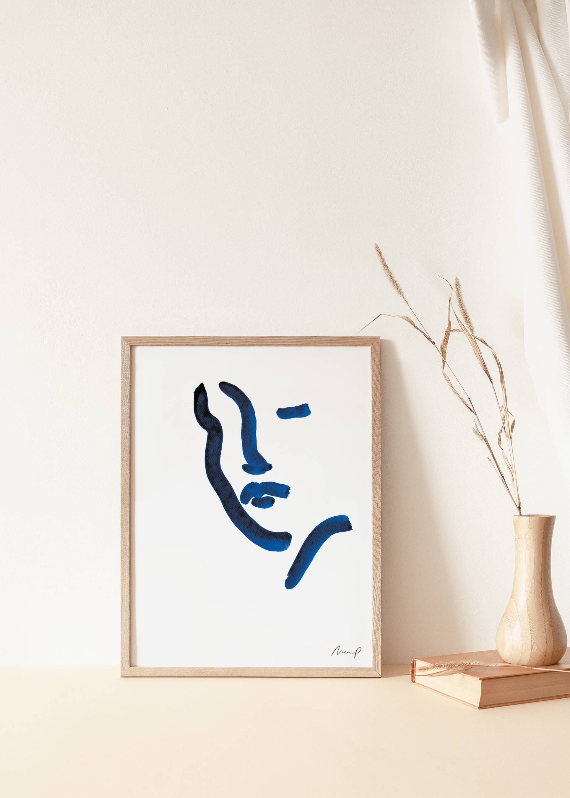 Illustration "Blue Portrait 6"