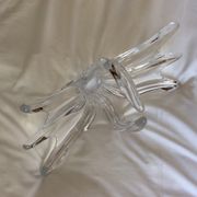 Crystal fruit cup with handles Art Vannes France - vintage