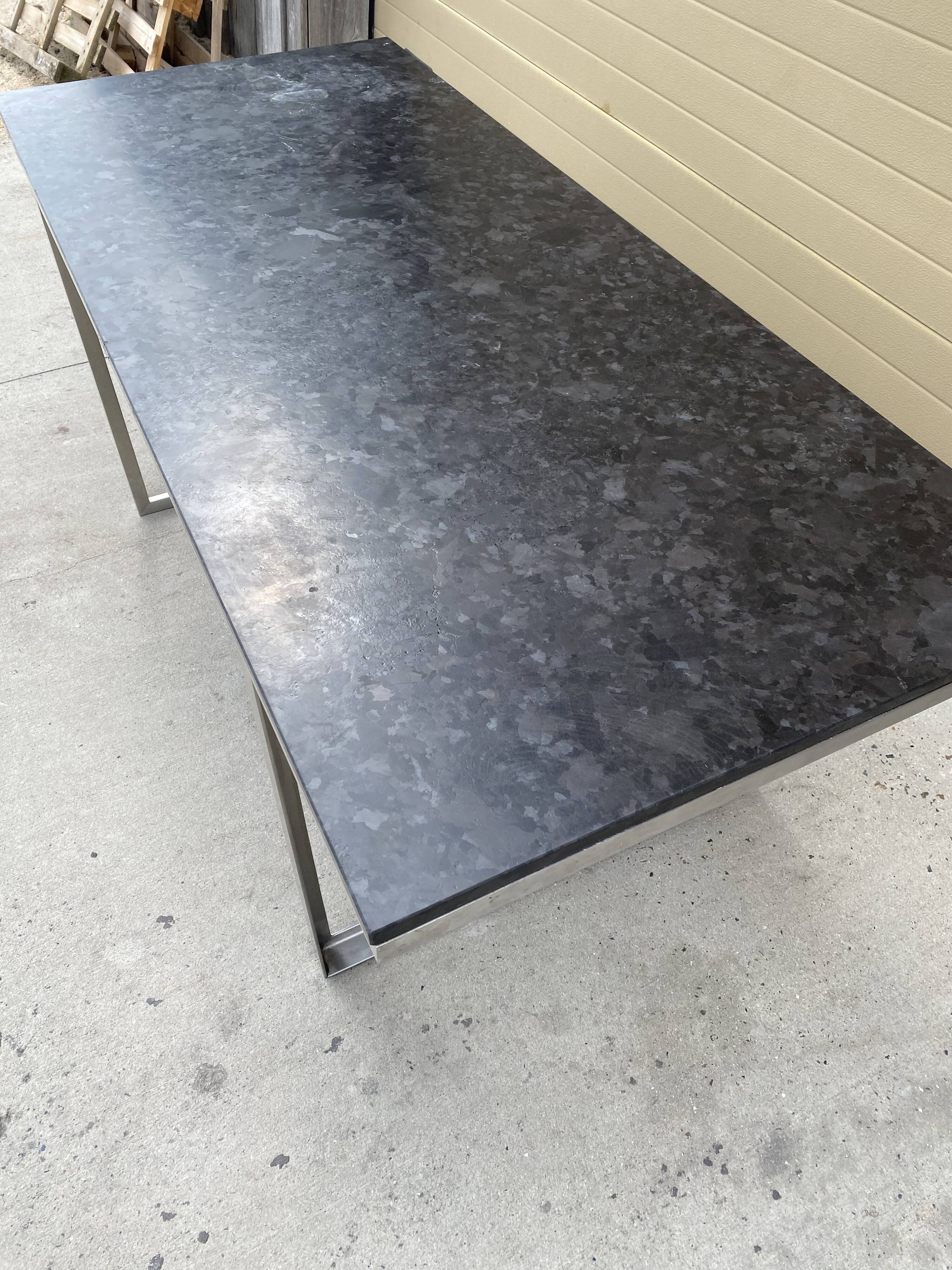 Dining table marble stainless steel feet